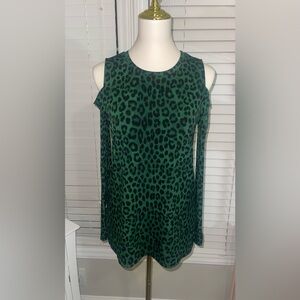 Michael Kors Green Animal Print Dress